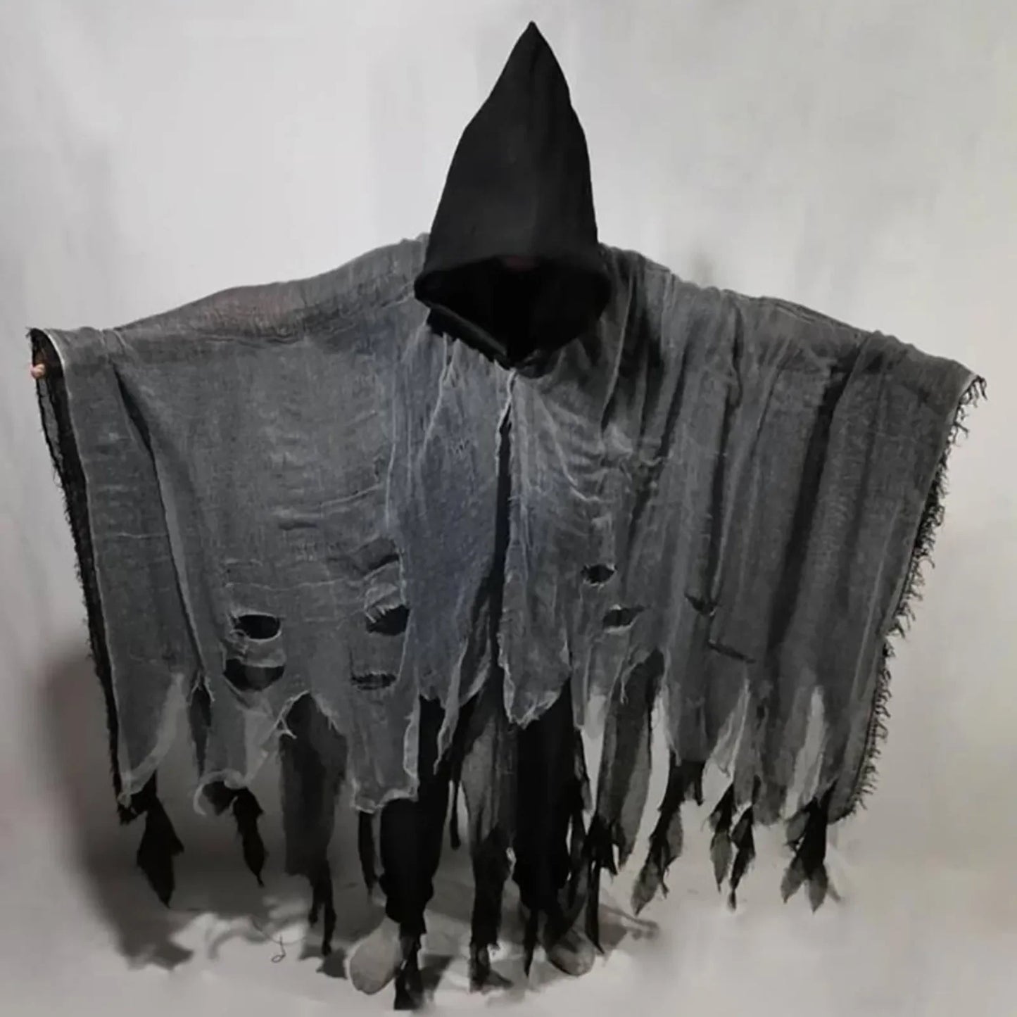 Unisex Halloween Ghost Dementors Cosplay Kostuum Gothic Horror Zombie Gescheurde Capes Met Capuchon Dag Van De Dode Partij Rekwisieten Mantels