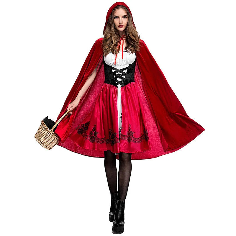 Roodkapje Moderne versie van toneelvoorstelling Kleding Sjaal Volwassen Meisjes Persoonlijkheid Cosplay Spel Uniform Kostuums