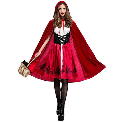 Roodkapje Moderne versie van toneelvoorstelling Kleding Sjaal Volwassen Meisjes Persoonlijkheid Cosplay Spel Uniform Kostuums