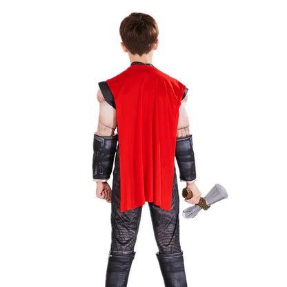 Thor Muscle Costume enfants jouet éclairer hache Halloween Cosplay Costume film personnage super-héros fantaisie carnaval combinaison