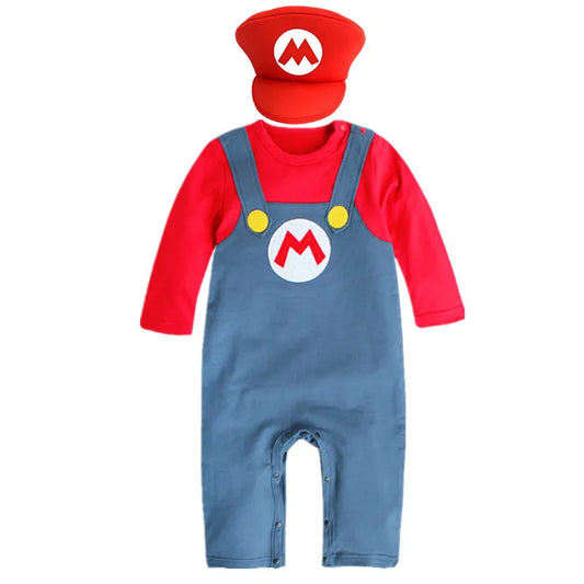 Body à capuche pour bébé garçon, Anime frères, automne et hiver, Section fine, polaire, manches longues, Costume de fête, de vacances, rouge