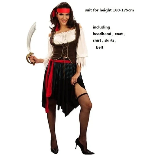 Costume de Cosplay Pirates des Caraïbes pour Homme et Femme, services.com Jack Rotterdam Row, Carnaval d'Halloween, Ensemble Sexy, 7.5
