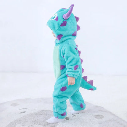 Bébé Sully barboteuse bleu chaud Onesie nouveau-né Bebes garçon fille vêtements Halloween vache Costumes dessin animé enfant en bas âge tenue mignon 0-3 ans