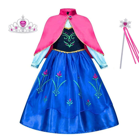 Robe de princesse pour filles, Costume d'halloween Disney Cosplay cendrillon blanche-neige aurore raiponce, robes de fête d'anniversaire pour enfants