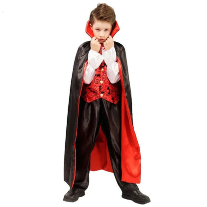 Silisili AScary Vampire Boys Fantasia Halloween Cosplay Carnaval Party Kids Kind Earle Dracula Gothic Vampi 2025 ☆   Nieuw